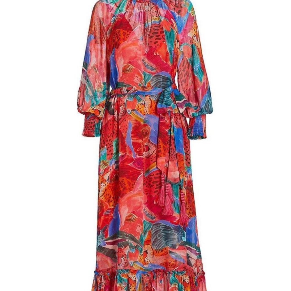FARM Rio Red Multicolor Floral Maxi Dress - Picture 3 of 4